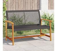 vidaXL Banc de Jardin, Siège avec Dossier et Accoudoirs, Meuble de Terrasse Patio Arrière-cour Extérieur, Noir Résine 367598