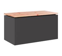vidaXL Banc de Jardin Noir 80 x 40 x 43 cm Acier, Jardin et Terrasse, Siège d'extérieur Moderne, Banc Durable, Meubles de Patio Chics pour la détente et Les rassemblements