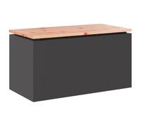 vidaXL Banc de Jardin Noir 80 x 40 x 43 cm Acier, Jardin et Terrasse, Siège d'extérieur Moderne, Banc Durable, Meubles de Patio Chics pour la détente et Les rassemblements