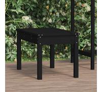 Banc de jardin noir 80x44x45 cm bois massif de pin