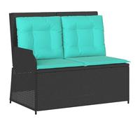 vidaXL Banc de Jardin Noir polyrotin