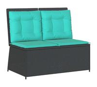 vidaXL Banc de Jardin Noir polyrotin