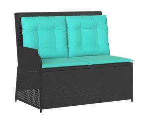 vidaXL Banc de Jardin Noir polyrotin