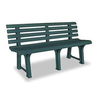 vidaXL Banc de jardin 145,5 cm Plastique Vert 43584