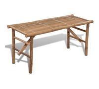 Banc de jardin pliable en bambou - VIDAXL - 118 x 38 x 45 cm - Marron - Pour 2 personnes