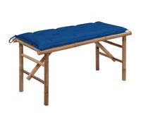Vidaxl Banc De Jardin Pliable Avec Coussin 118 Cm Bambou