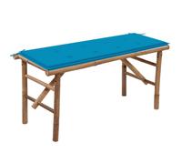 Vidaxl Banc De Jardin Pliable Avec Coussin 118 Cm Bambou