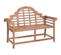 vidaXL Banc de Jardin, Siège avec Accoudoirs, Banc avec Dossier, Meuble de Terrasse Patio Parc Balcon Extérieur, Bois Massif de Teck