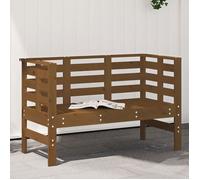 vidaXL Banc de Jardin, Siège avec Accoudoirs, Chaise avec Dossier, Meuble de Terrasse Patio Pelouse, Scandinave, Marron Miel 825138