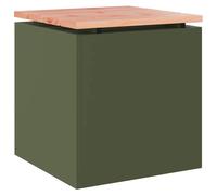 Vidaxl Banc De Jardin Vert Olive 40 X 40 X 43 Cm Acier