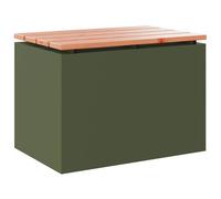 Vidaxl Banc De Jardin Vert Olive 60 X 40 X 43 Cm Acier