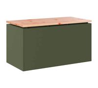 Vidaxl Banc De Jardin Vert Olive 80 X 40 X 43 Cm Acier
