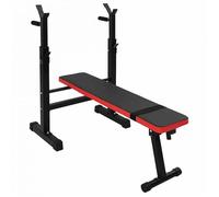 VIDAXL Banc de musculation pliable multi-positions noir avec station de dips - 126,5 x 67 x 111 cm