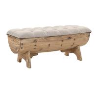 vidaXL Banc de Rangement 103 x 51 x 44 cm en Bois Massif et Tissu