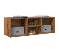 vidaXL Banc de rangement à chaussures vieux bois 105x35x35 cm, banc pour chaussures, étagère à chaussures, support de 856410