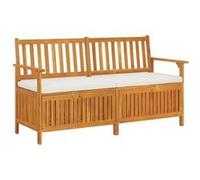Bois d'Acacia Solide Banc de Rangement de Jardin 120 cm Extérieur vidaXL