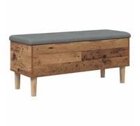 vidaXL Banc de Rangement avec Coussin Bois de chêne 102 x 42 x 46 cm
