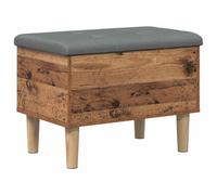 vidaXL Banc de Rangement avec Coussin Bois de chêne 62 x 42 x 46 cm