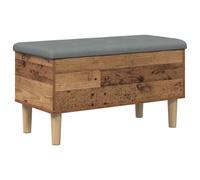 vidaXL Banc de Rangement avec Coussin Bois de chêne 82 x 42 x 46 cm