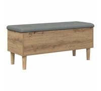 vidaXL Banc de Rangement avec Coussin Chêne Artisanal 102 x 42 x 46 cm