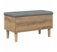 vidaXL Banc de Rangement avec Coussin Chêne Artisanal 82 x 42 x 46 cm