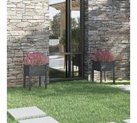 Vidaxl Banc De Rangement Avec Coussin Gris 115x51x52 Cm Résine Tressée