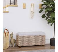 vidaXL Banc de rangement avec coussin gris 69 cm quenouille