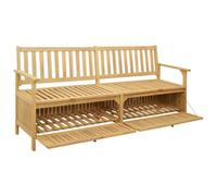 Bois d'Acacia Solide Banc de Rangement de Jardin 120 cm Extérieur vidaXL