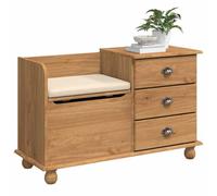 vidaXL Banc de Rangement avec tiroir ASKIM Marron 100 x 39 x 62 cm