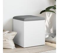 vidaXL Banc de rangement blanc 42x42x45 cm bois d'ingénierie