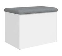 vidaXL Banc de Rangement Blanc 62x42x45 cm Bois d'ingénierie