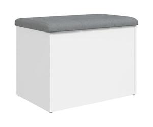 vidaXL Banc de Rangement Blanc 62x42x45 cm Bois d'ingénierie