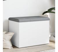 Vidaxl Banc De Rangement Blanc 62x42x45 Cm Bois D'ingénierie Blanc