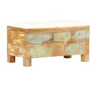 Banc De Rangement Bois Massif Recyclé 80 X 40 X 40 Cm - Vidaxl Marron