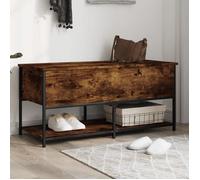 Vidaxl Banc De Rangement Chêne Fumé 100x42,5x47 Cm Bois D'ingénierie Multicolore