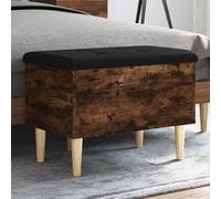 Vidaxl Banc De Rangement Chêne Fumé 62x42x46 Cm Bois D'ingénierie Marron