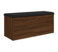 vidaXL Banc de Rangement, Coffre de Rangement avec Coussin, Organisateur de Vêtements Jouets Couloir Salon, Moderne, Chêne 835060