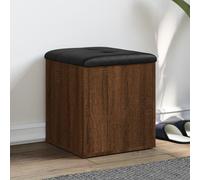 vidaXL Banc de rangement Coffre avec coussin - Organisateur vêtements et jouets - Chêne marron