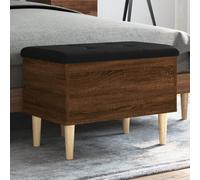 vidaXL Banc de Rangement, Coffre avec Couvercle, Banc à Chaussures avec Siège, Tabouret de Salon, Moderne, Chêne Marron 835074