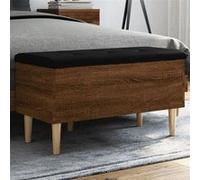 vidaXL Banc de Rangement, Coffre avec Couvercle, Banc à Chaussures avec Siège, Tabouret de Salon, Moderne, Chêne Marron 835081