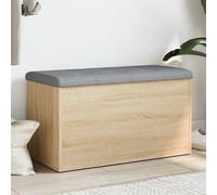 vidaXL Banc de Rangement, Coffre de Rangement avec Coussin, Organisateur de Vêtements Jouets Couloir Salon, Moderne, Chêne 835049