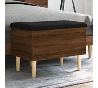 vidaXL Banc de Rangement, Coffre avec Couvercle, Banc à Chaussures avec Siège, Tabouret de Salon, Moderne, Chêne Marron 835074