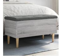 vidaXL Banc de Rangement Coffre avec Couvercle Banc à Chaussures avec Siège Tabouret de Salon Moderne Sonoma Gris 835080