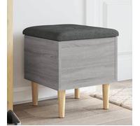 vidaXL Banc de Rangement, Coffre avec Couvercle, Banc à Chaussures avec Siège, Tabouret de Salon, Moderne, Sonoma Gris 835066