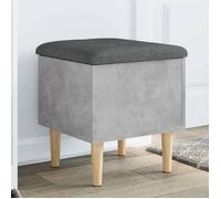 vidaXL Banc de Rangement, Coffre avec Couvercle, Banc à Chaussures avec Siège, Tabouret de Salon, Moderne, Gris Béton 835064