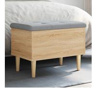 vidaXL Banc de Rangement, Coffre avec Couvercle, Banc à Chaussures avec Siège, Tabouret de Salon, Moderne, Noir 62x42x46 cm 835070