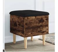 vidaXL Banc de Rangement, Coffre avec Couvercle, Banc à Chaussures avec Siège, Tabouret de Salon, Moderne, Chêne Fumé 835065