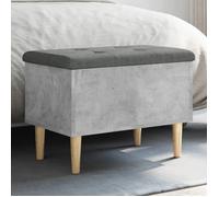vidaXL Banc de Rangement, Coffre avec Couvercle, Banc à Chaussures avec Siège, Tabouret de Salon, Moderne, Gris Béton 835071