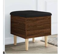 vidaXL Banc de Rangement, Coffre avec Couvercle, Banc à Chaussures avec Siège, Tabouret de Salon, Moderne, Chêne Marron 835067