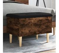 vidaXL Banc de Rangement, Coffre avec Couvercle, Banc à Chaussures avec Siège, Tabouret de Salon, Moderne, Chêne Fumé 835072